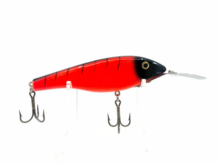 Grim Reaper Musky Model 2150, Red Fluorescent/Black Ribs Color