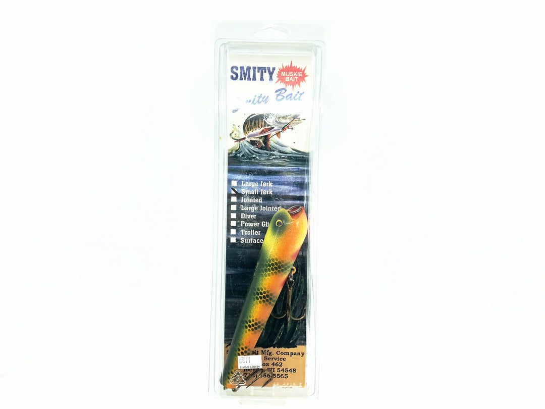 Smity Bait Small Jerk, Perch Color on Card