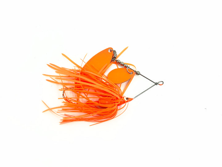 Northland Fishing Tackle Reed Runner Tandem Spinnerbait 3/8oz, Orange/Black/Flitter Color