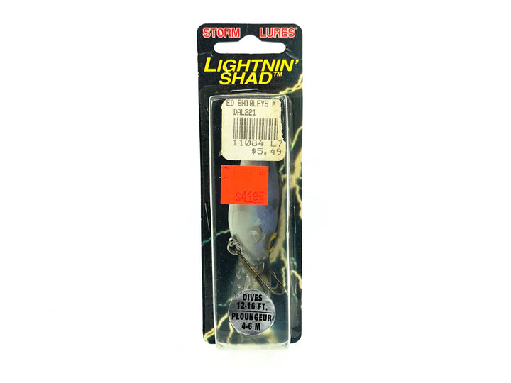 Storm Deep Lightnin' Shad DAL221, Firestorm Blue Color on Card