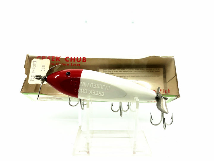 Creek Chub 1500P Injured Minnow, RW Red White Color w/Box