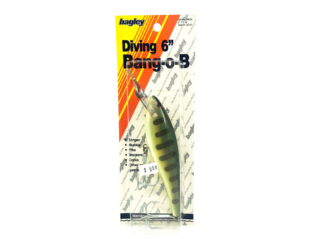 Bagley DB06, PR4 Perch/White Belly Color, Winter Haven Bait on Card - Rare Color