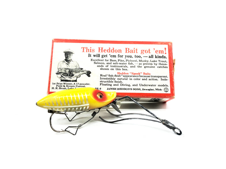 Heddon River Runt No-Snag N9119XRY, Yellow Shore Minnow Color with Brush Box