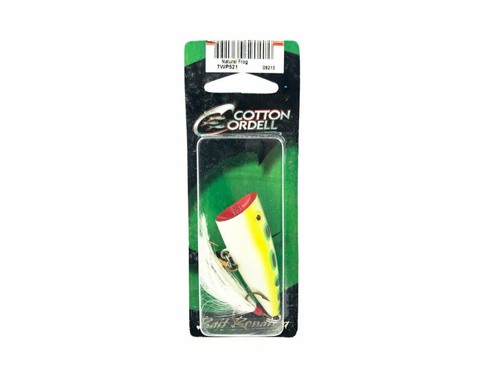 Cotton Cordell Popper, Natural Frog Color on Card