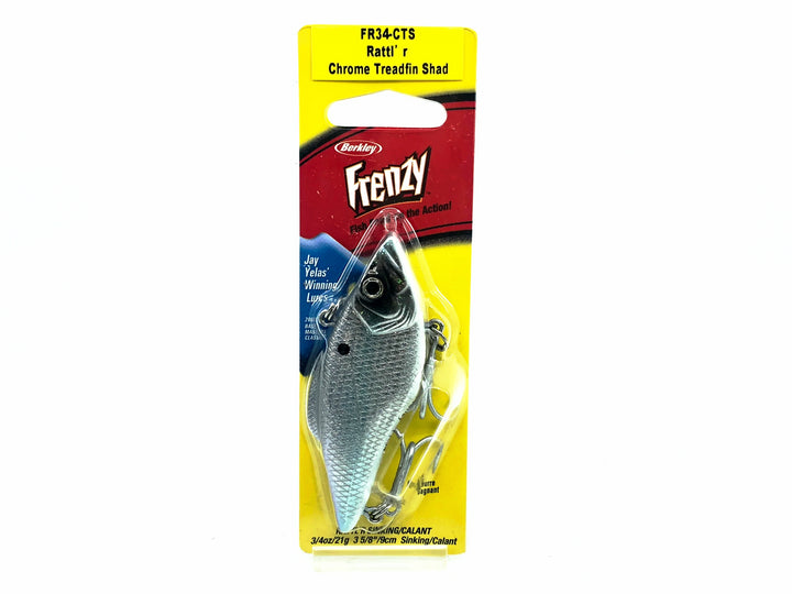 Berkley Frenzy Rattl' R, Chrome Treadfin Shad Color New on Card