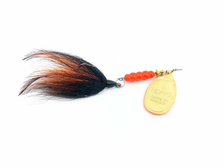 Mepps Magnum Musky Killer, Hot Orange Blade/Black & Orange Bucktail Color w/Box