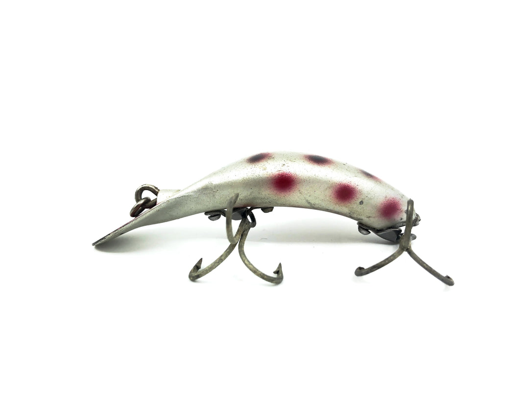 Heddon Tadpolly, SRB Silver Body/Red & Black Spots Color