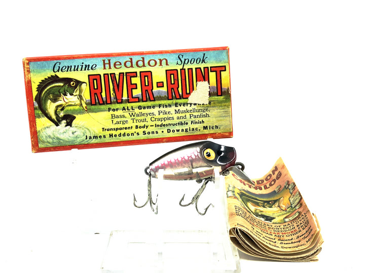 Heddon Midgit Digit River Runt 9020, P Shiner Color w/ Box & Catalog