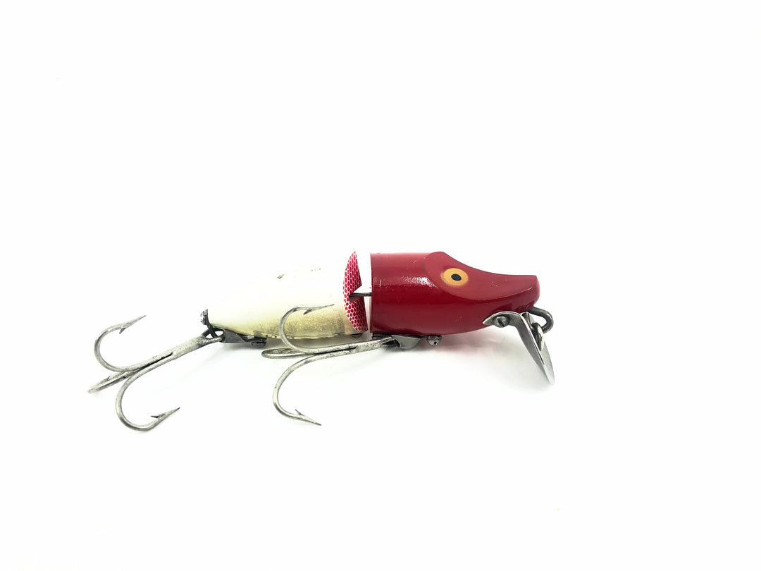 Heddon Jointed River Runt Spook Sinker 9330-RH Red Head/White Color