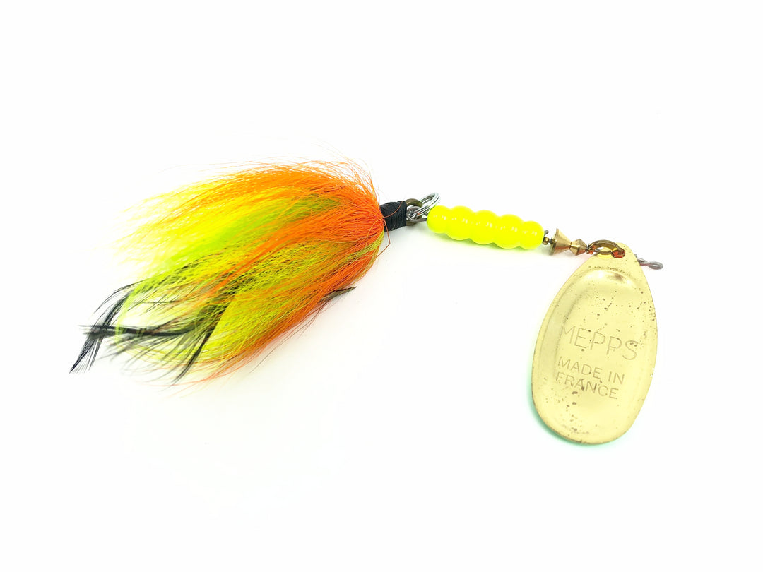 Mepps Magnum Musky Killer, Hot Firetiger Blade & Bucktail Color w/Box