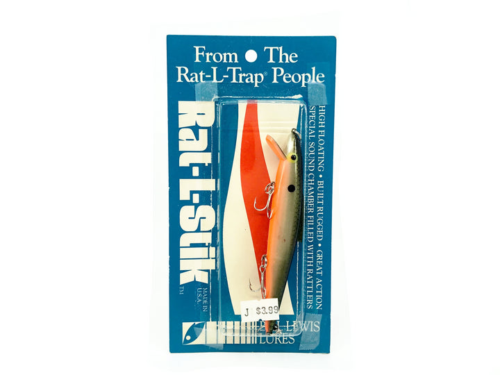 Bill Lewis Rat-L-Stik, #39 Gold Tennessee Shad Color on Card