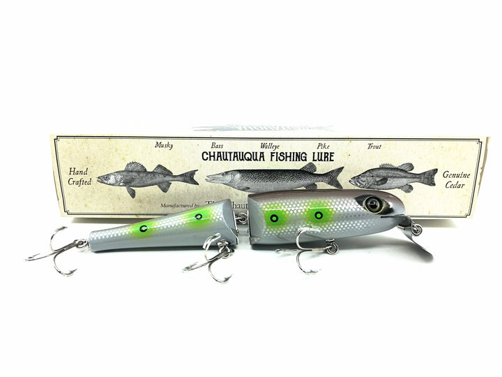 Jointed Chautauqua 8" Minnow Shallow Diver, Grey Alien Color