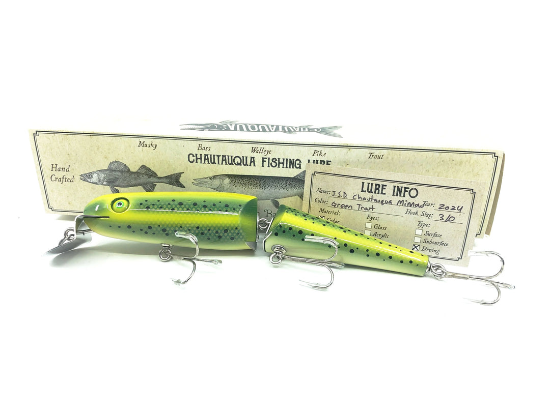 Jointed Chautauqua 8" Shallow Diver, Green Trout Color