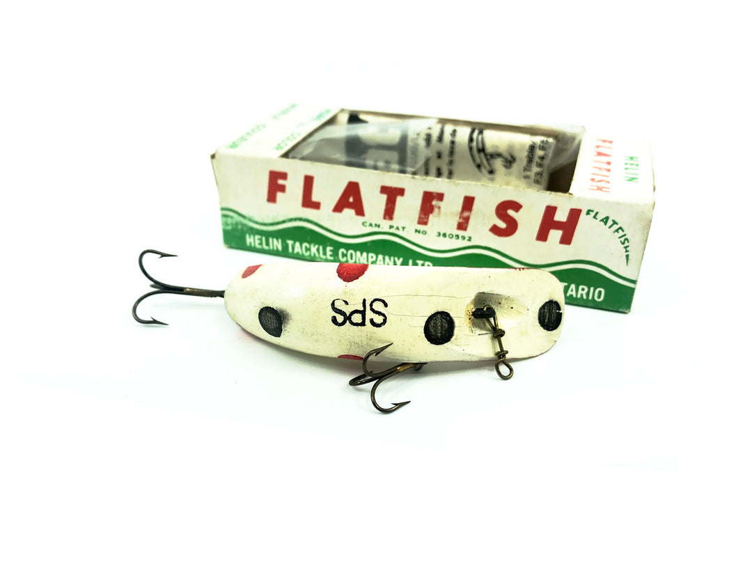Helin Flatfish SPS, WH White/Black Red Spots Color with Box