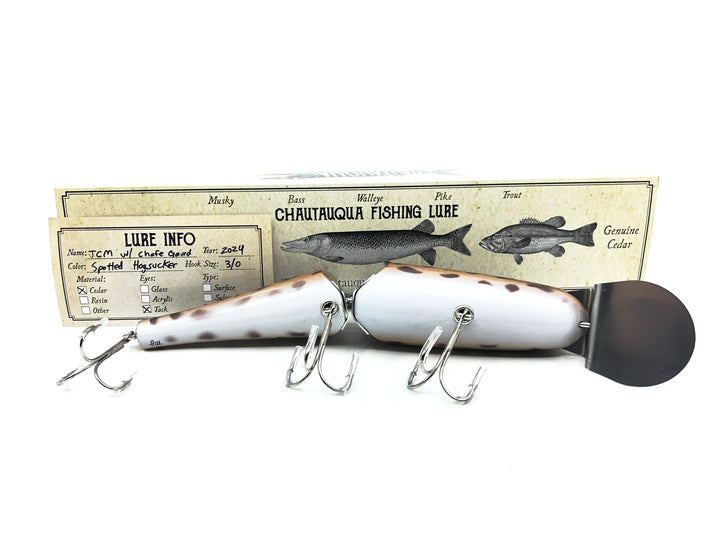 Jointed Chautauqua 8" Minnow w/Chafe Guard, Spotted Hogsucker Color