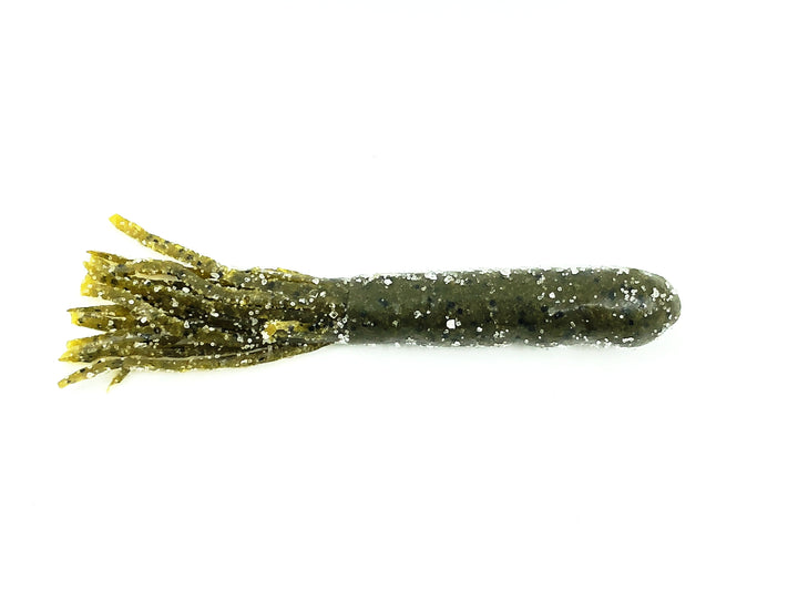 Get Bit Baits X Viper Tackle Flipping Tube Soft Bait 4", Green Pumpkin Color - 5 Pack