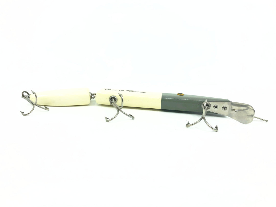 Alzbaits Al Tumas Friendly Al Jointed Musky Lure Jointed, Grey/White Custom Show Color - 12/12 Made, Signed!