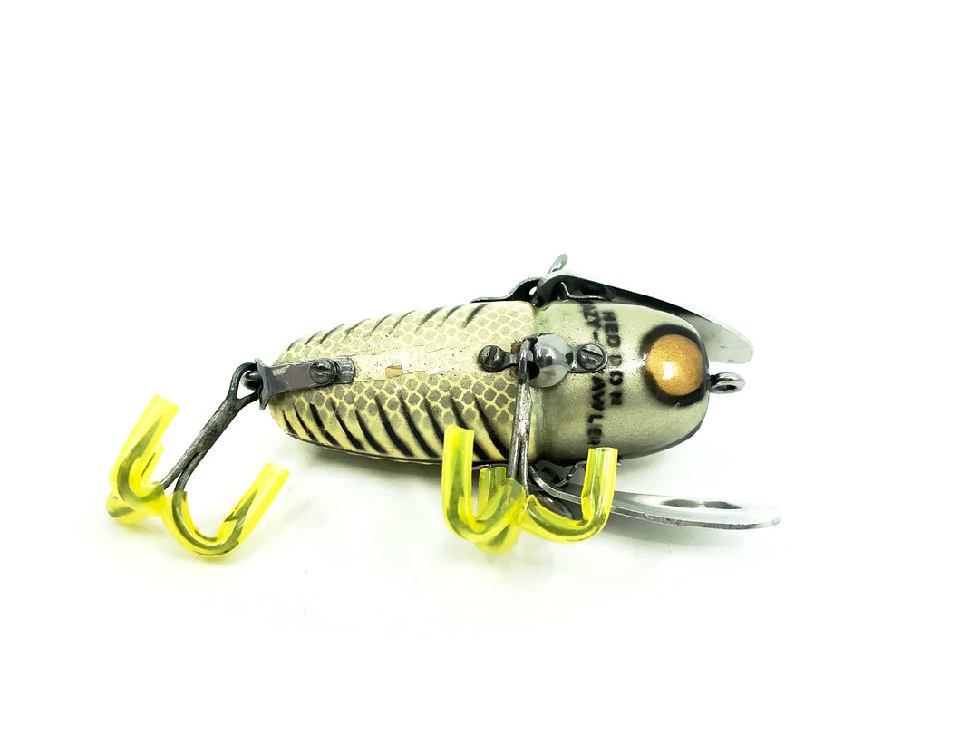 Heddon Wooden Crazy Crawler XRS Silver Shore Minnow Color 2120