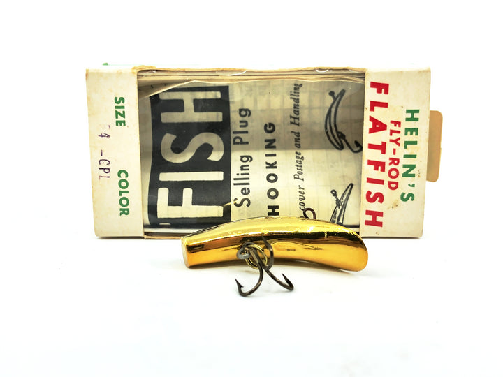 Vintage Helin Flatfish F4, GPL Gold Plated Color with Box