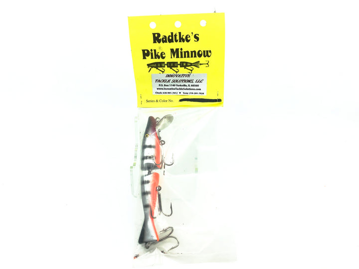 Radtke Pike Minnow, Chrome/Black Back/Orange Belly Color on Card