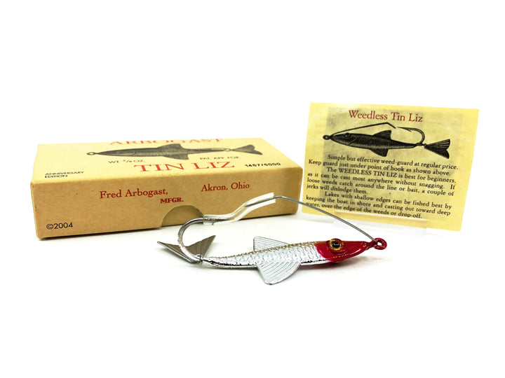 Arbogast Tin Liz Anniversary Edition Lure with Box #1457/5000 Silver/Red