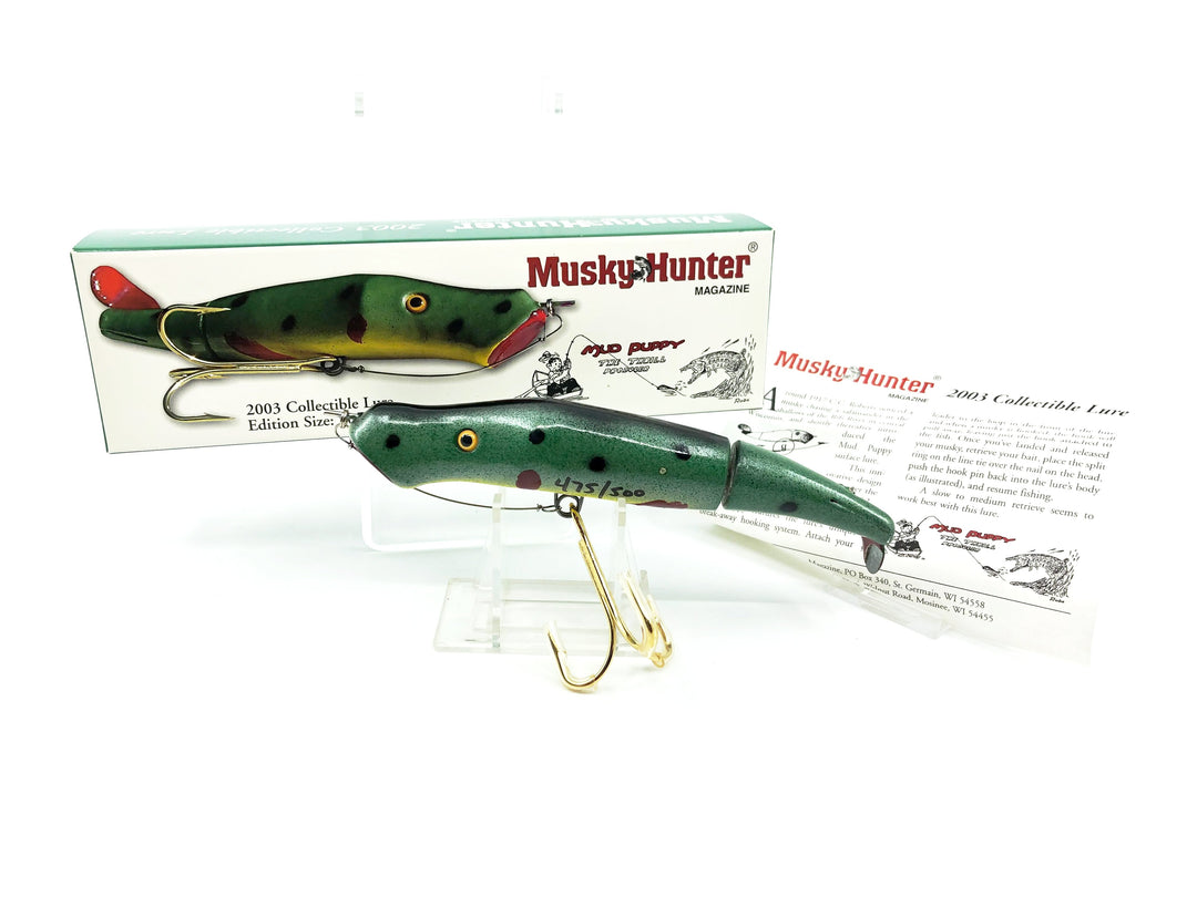 Musky Hunter 2003 Collectible Lure, C.C Roberts Mud Puppy #475/500 Signed