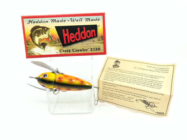 Heddon Musky Crazy Crawler 2150 SO Spotted Orange Color New with Box