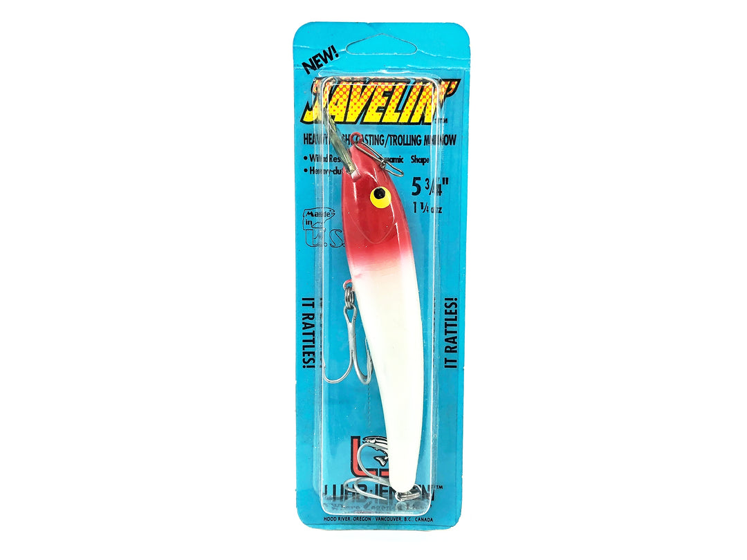 Luhr-Jensen Javelin, Red Head/White Color with Card