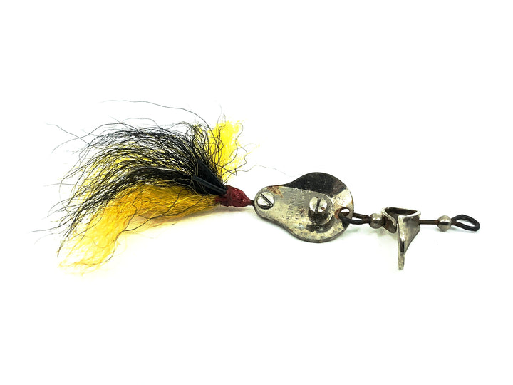 Weber Shimmy Spinner, Silver/Yellow/Black Bucktail Color