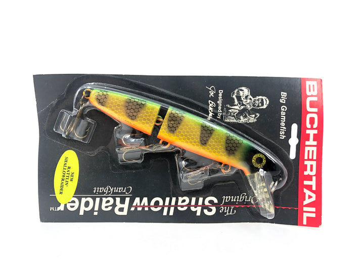 Joe Bucher Tackle Co. Buchertail Jointed Shallow Raider 6 3/4", Natural Perch Color on Card