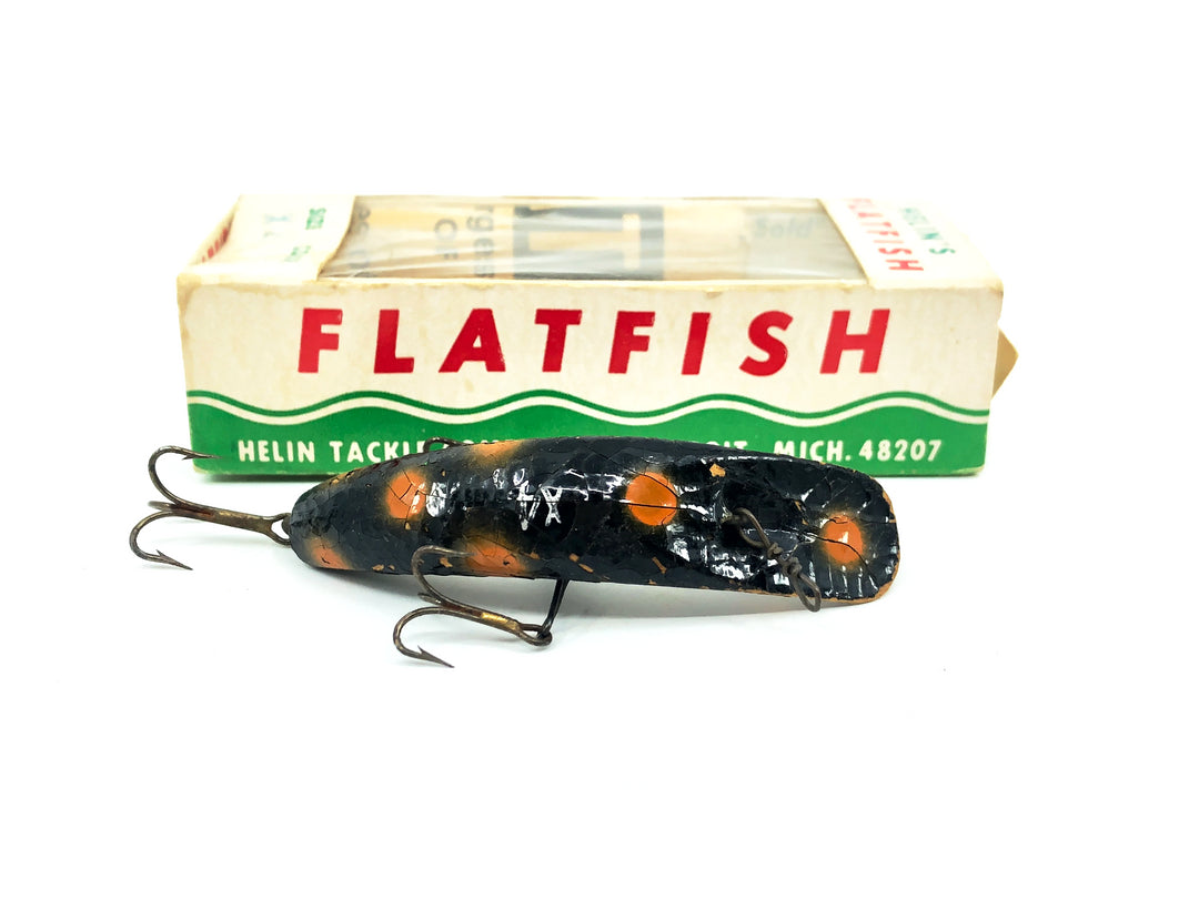 Vintage Helin Flatfish X4, BL Black/Orange Spots Color with Box