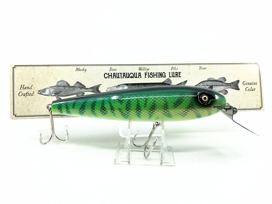 Chautauqua Magnum Wiggler Green Perch Color