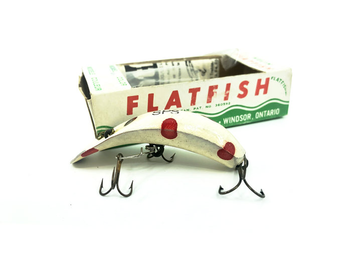 Helin Flatfish SPS, WH White/Black Red Spots Color with Box