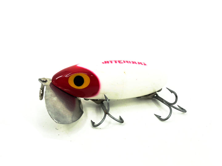 Arbogast Jitterbug 3/8oz, Red Head/White Body Color