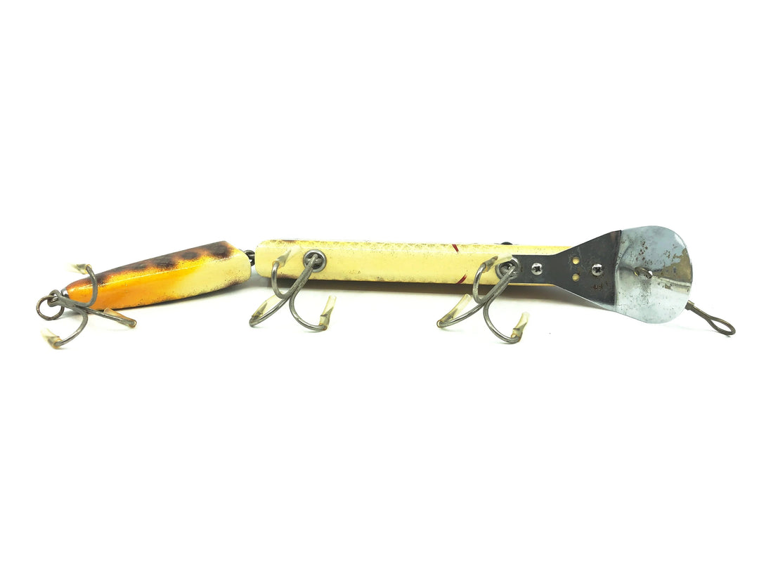 Alzbaits Al Tumas Friendly Al Jointed Musky Lure Jointed, Brown/Yellow Scale Finish Color