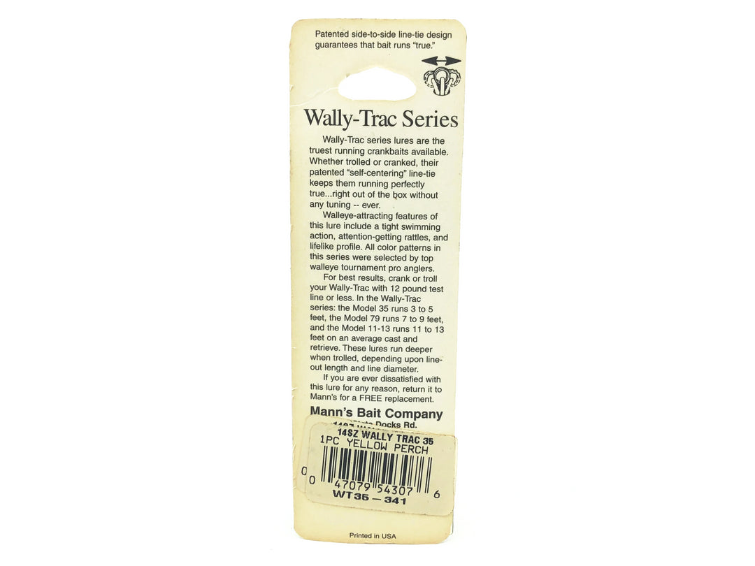 Mann's Wally Trac, Yellow Perch Color on Card