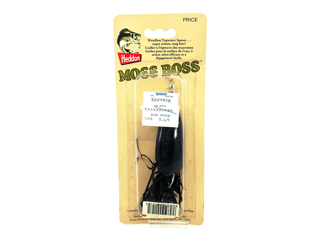 Heddon Moss Boss on Card, Black Color on Card