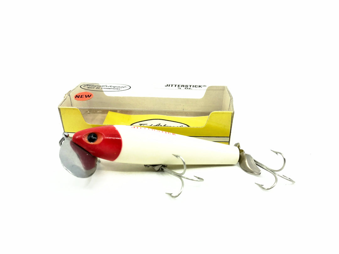 Arbogast Jitterstick, Red Head/White Color w/Box