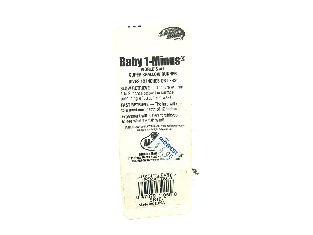 Mann's Elite Baby 1- Minus, Mat Tiger Color on Card