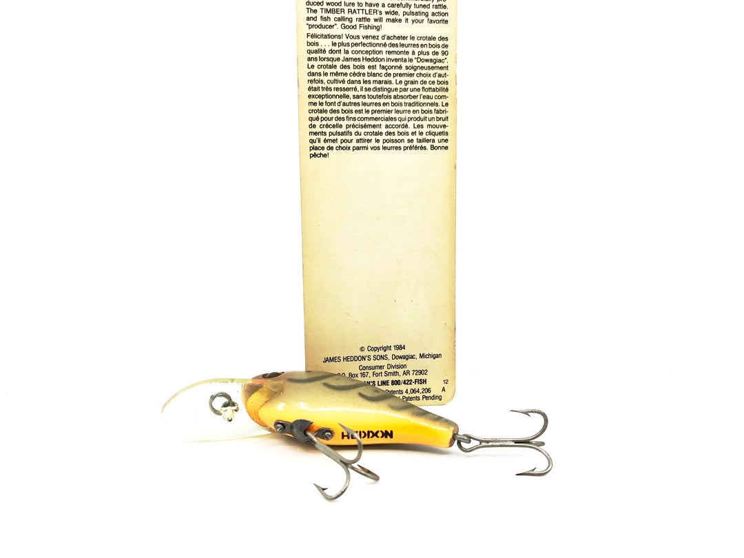 Heddon Timber Rattler X100, CRD Crawdad Color on Card