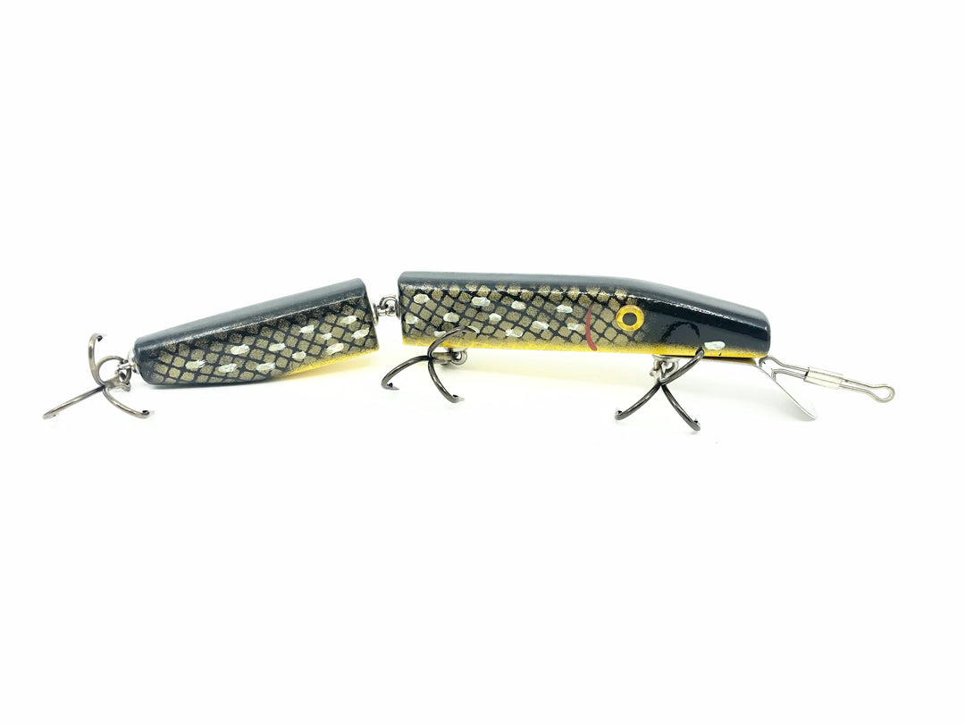 Alzbaits Al Tumas Jointed Pikie Metal Tail Musky Lure, Black Pike Color