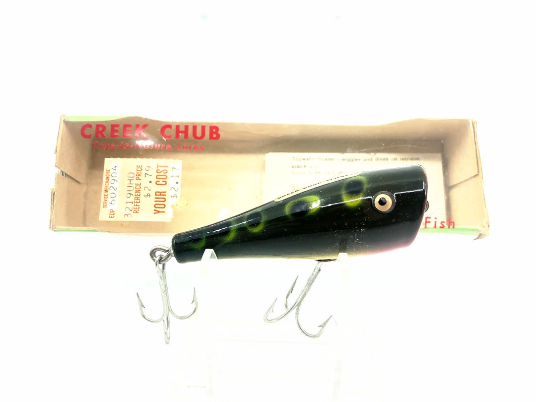 Creek Chub 3200 Plunker, Frog Color 3219 w/Box - Tack Eye