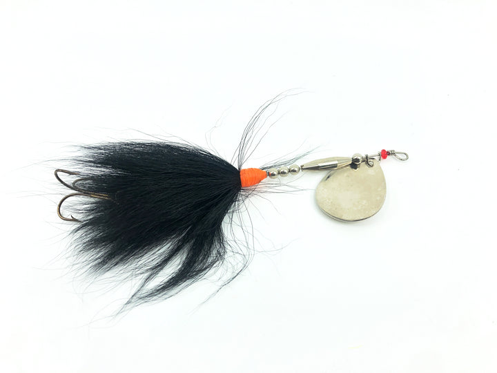 Musky Bucktail Spinner, Silver Blade/Black Tail Color - Colorado Blade 1oz