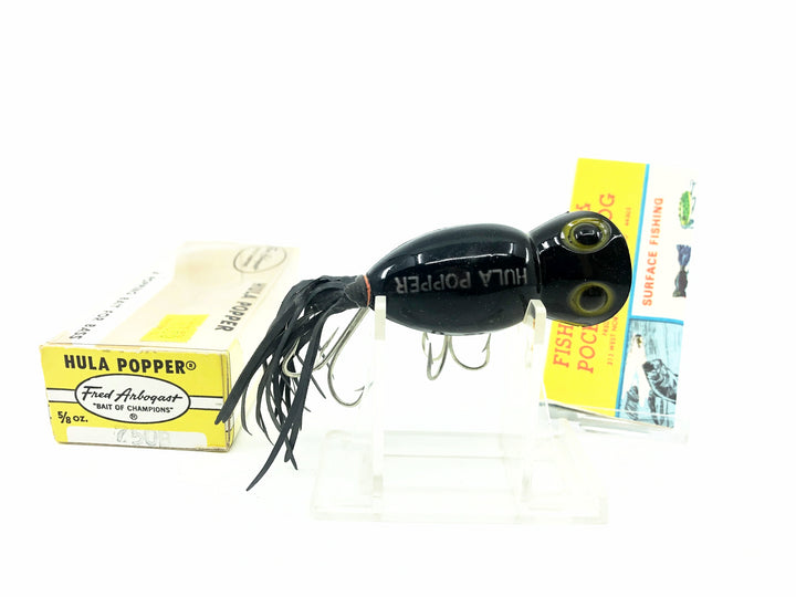 Arbogast Hula Popper 750, B Black Color with Box