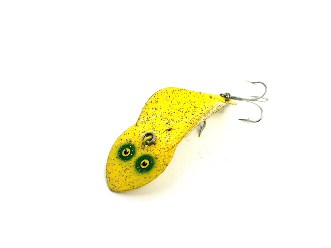 Buck Perry Spoonplug, Yellow/Silver Flitter Color