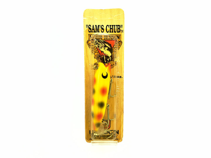 Luhr Jensen Sam's Chub, Yellow/Black & Red Dots Color on Card