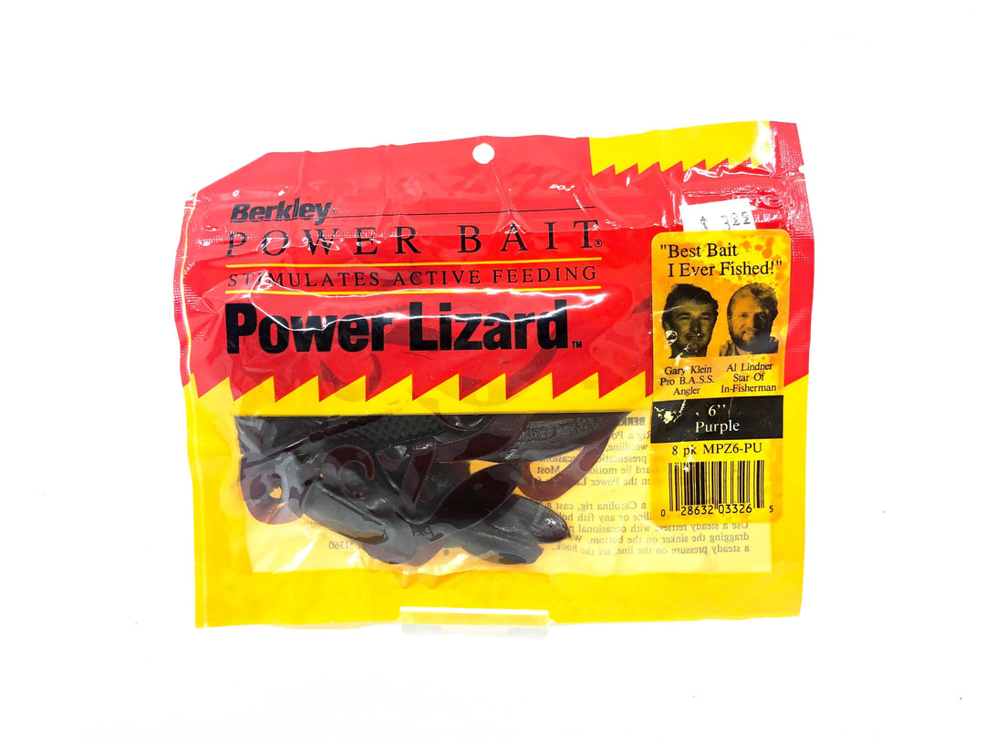 Berkley Power Lizard 6", Purple Color - 8 Count