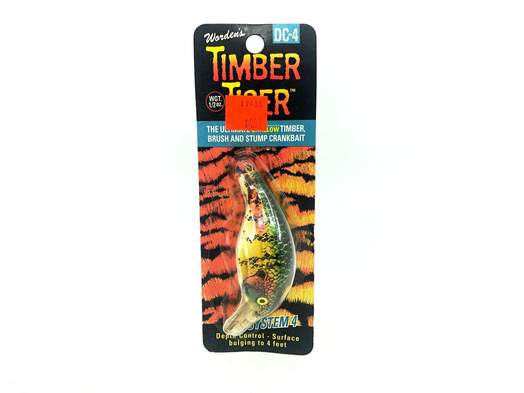 Timber Tiger Deflector DC-4, #207 Worden's Bluegill/Perch Color on Card