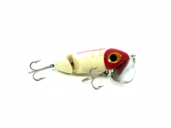 Arbogast Jointed Jitterbug, Red Head/White Color