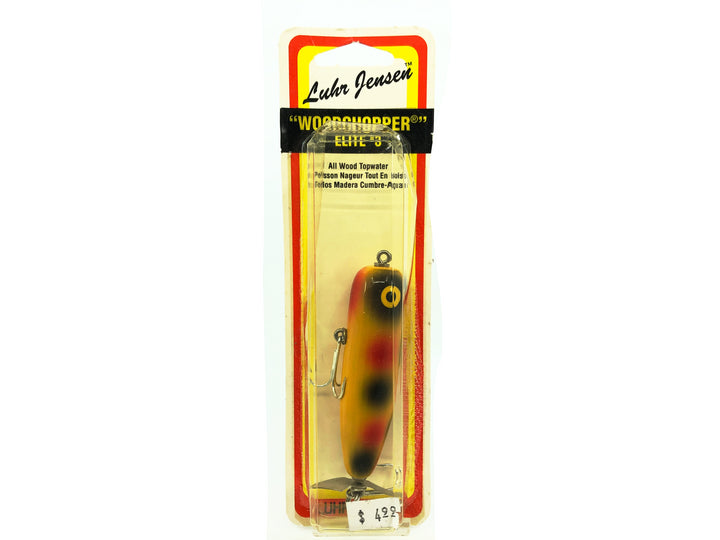 Luhr-Jensen Wood Chopper Elite #3, Yellow/Black & Red Dots Color on Card